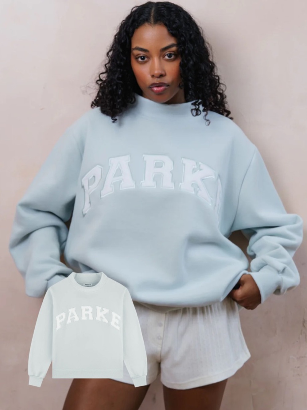 NEW Parke Bridal Varsity Mockneck Pale Blue Size XXL - Picture 7 of 7